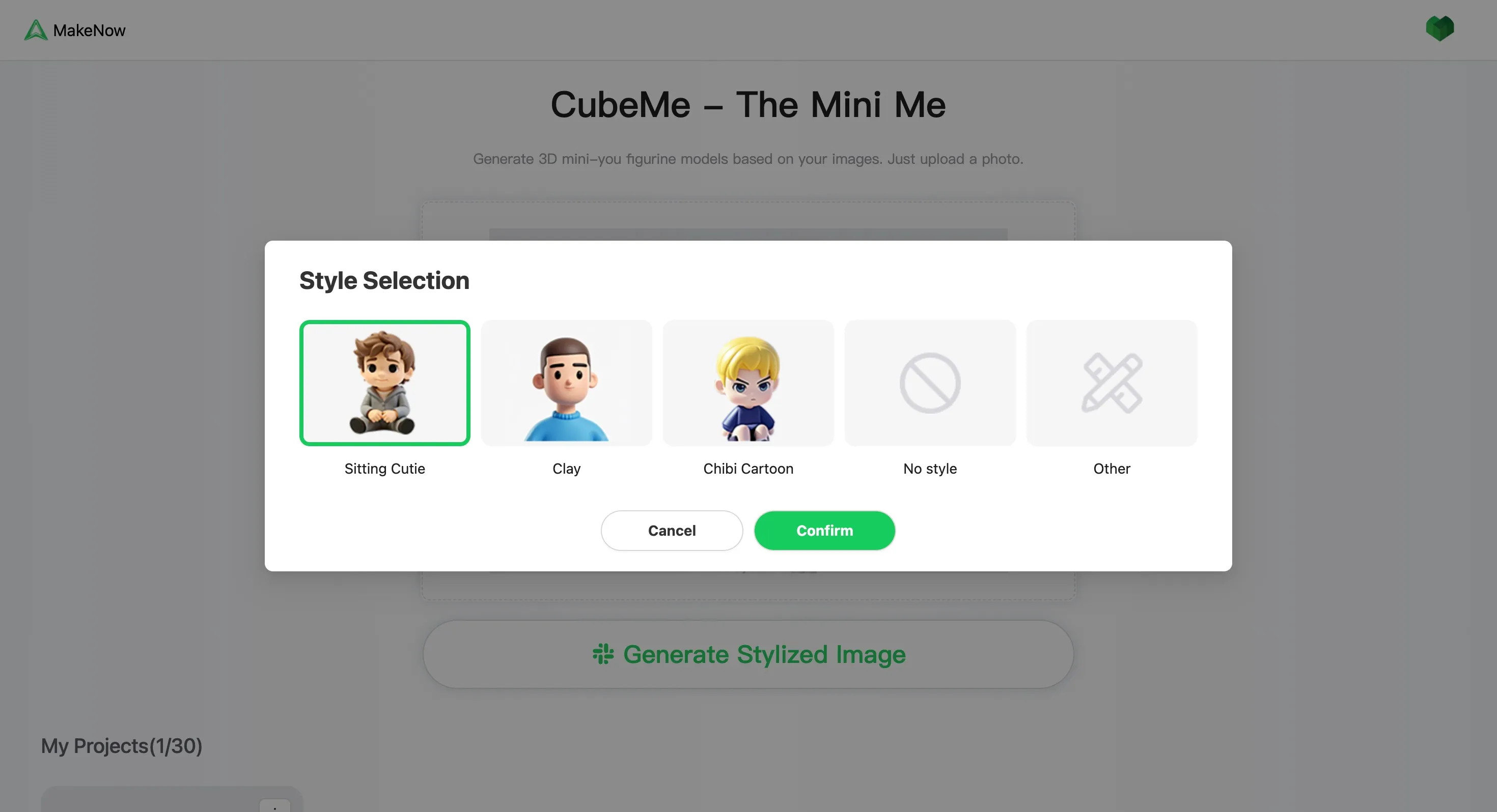 cubeme style selection